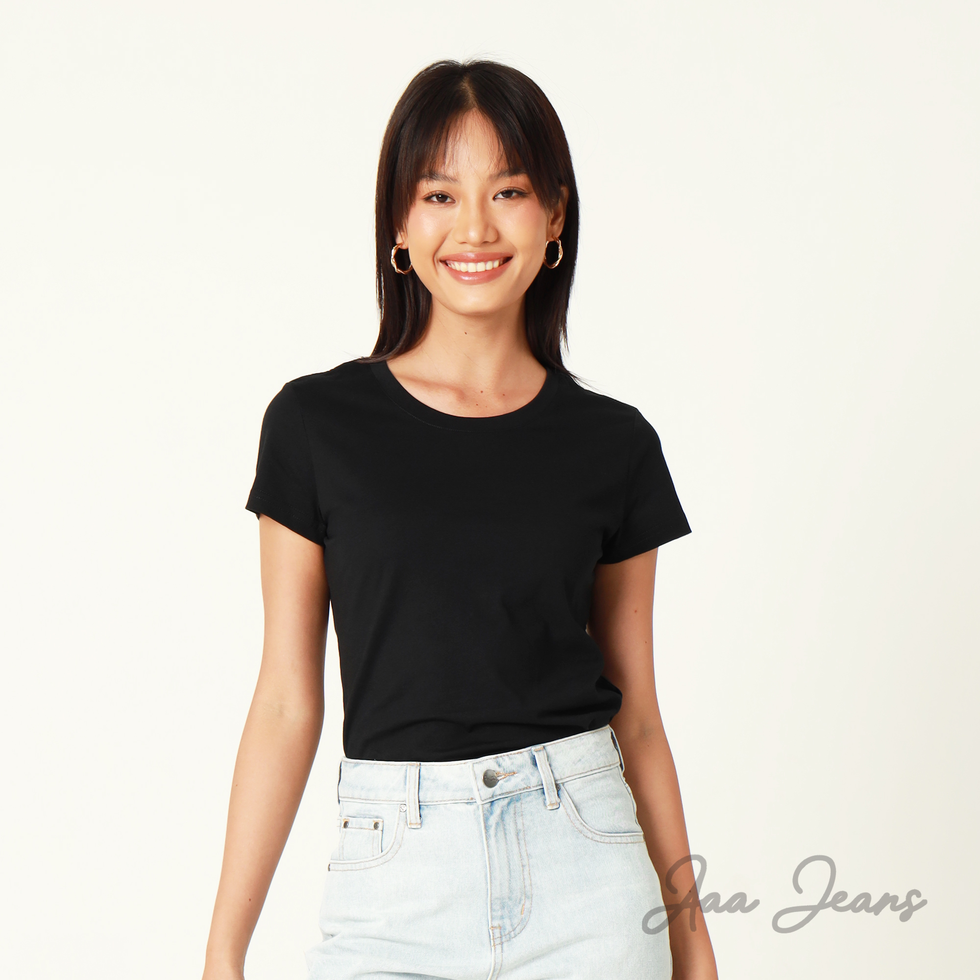 Áo Thun Nữ Cao Cấp Organic Cotton Regular Fit Aaa Jeans