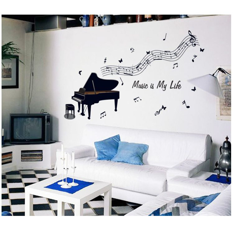 Decal dán tường Âm nhạc AmyShop