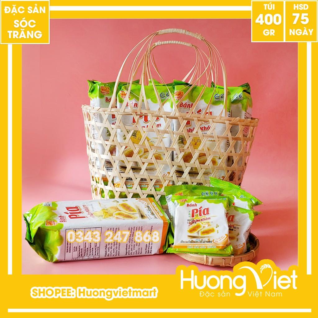 Bánh pía chay khóm không sầu riêng 400g, bánh pía không trứng Tân Huê Viên Sóc Trăng