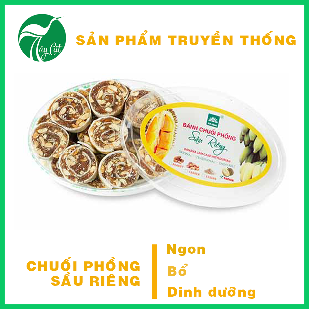 Bánh chuối phồng sầu riêng Tư Bông