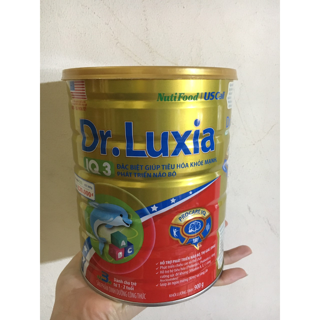Sữa bột Dr.Luxia IQ 3 của US Cali dành cho trẻ 1-2 tuổi