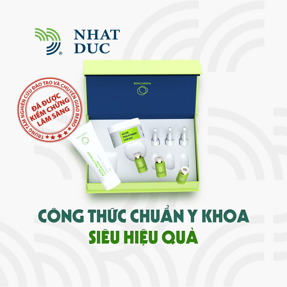 Bộ Mụn Chuẩn Y Khoa BEMO Derma - Xóa thâm, Liền sẹo, Diệt vi khuẩn, vi nấm