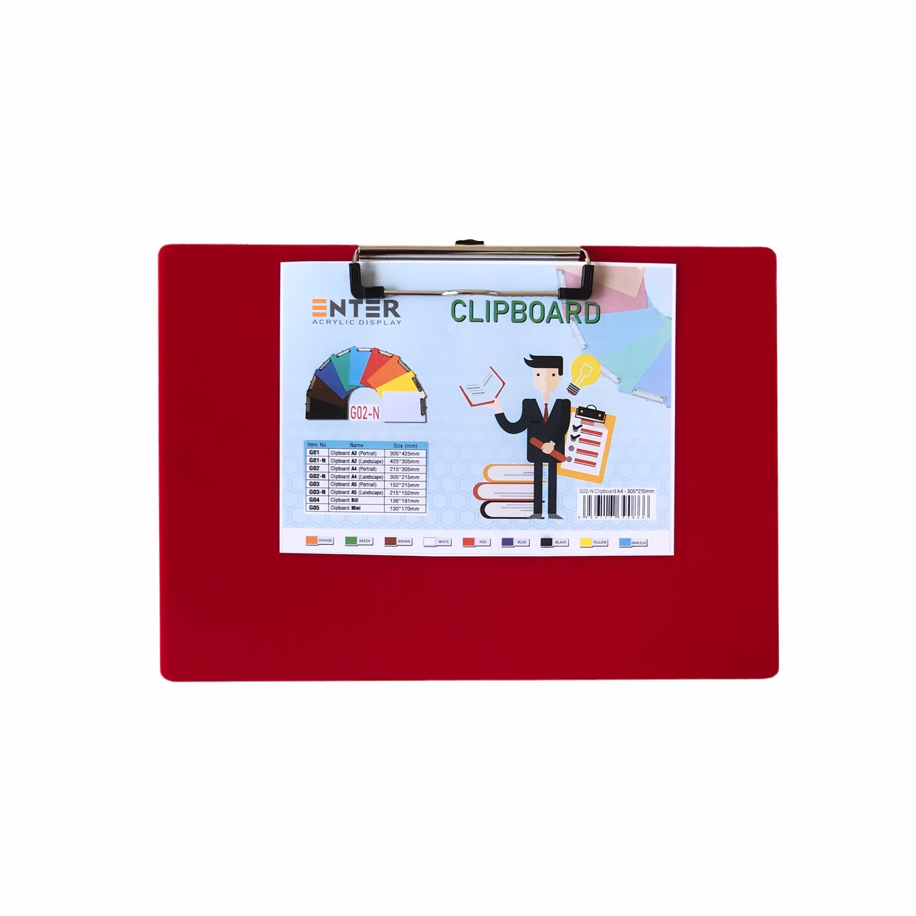 Bìa trình ký mica Enter G02-N 31.5x21.5cm A4 ngang