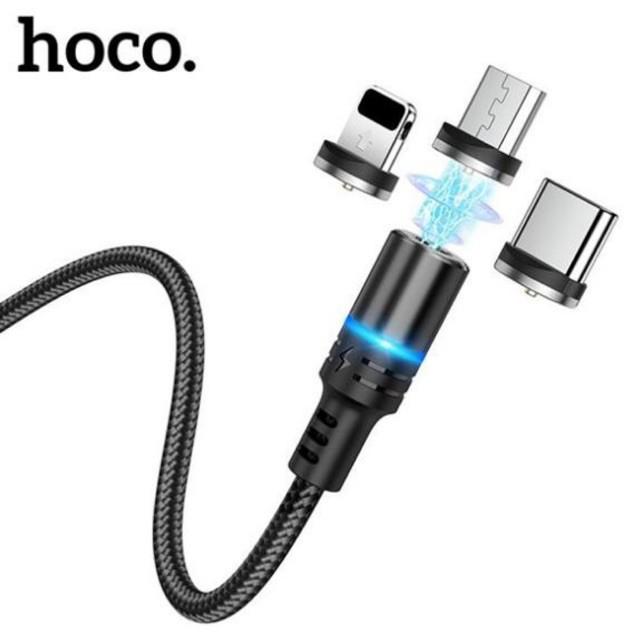 Cáp sạc nam châm 2A Hoco DU03 thay đổi 3 đầu - HÀNG CHÍNH HÃNG