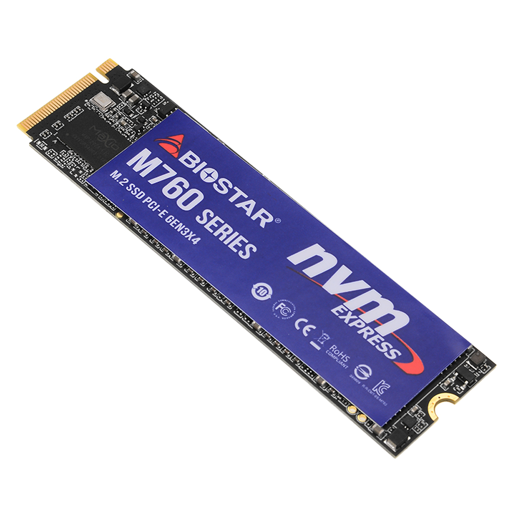 Ổ cứng M2 SSD Biostar M760 512GB NVMe 2280 PCle Gen 3x4 - Hàng chính hãng DigiWorld phân phối