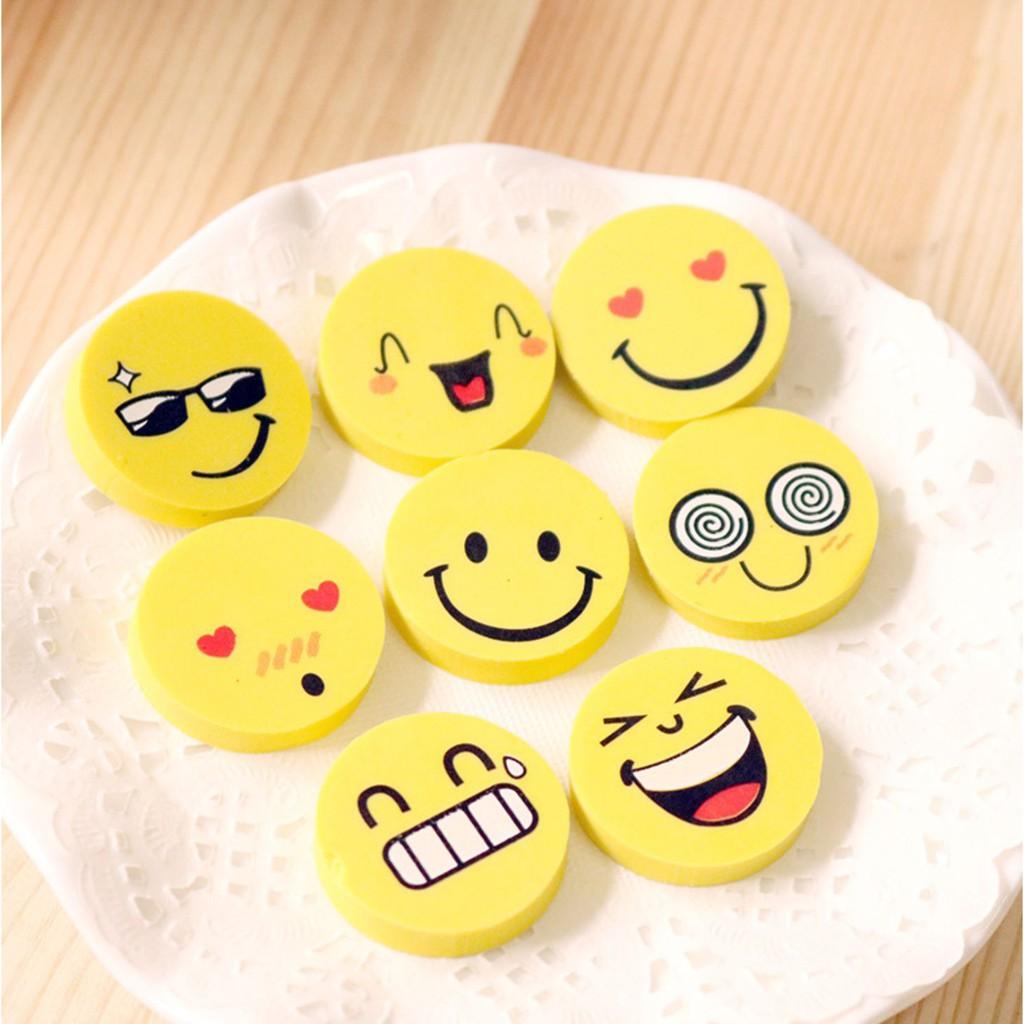 Bộ cục tẩy hình EMOJI cực dễ thương - Cục gôm tẩy bút chì cho bé Wbig size