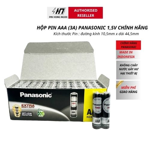 Hộp Pin AAA 1,5V Panasonic R03NT2S – Hàng chính hãng – 60 Viên Hộp Pin AAA 1,5V Panasonic R03NT2S – Hàng chính hãng – 60 Viên