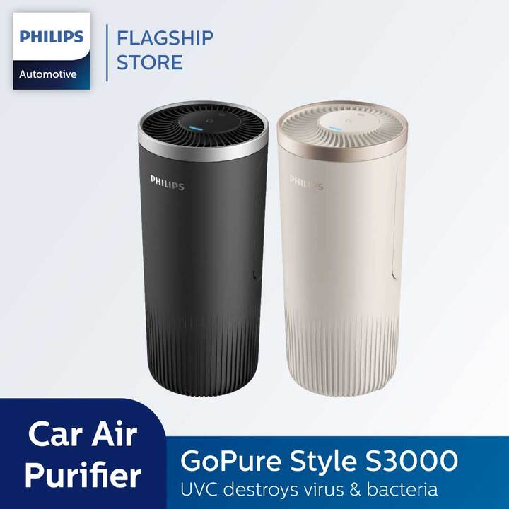 Máy khử mùi, lọc không khí dạng cốc trên xe ô tô Philips GP3601 - Tích hợp 5 công nghệ tiên tiến - HÀNG NHẬP KHẨU