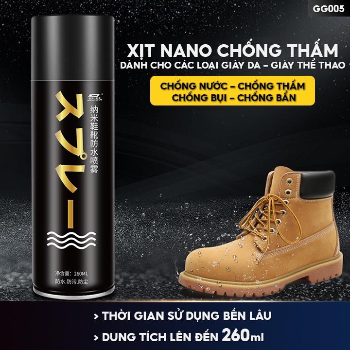 Chai Xịt Nano Chống Nước Dành Cho Giày Dép Loại 260ml Xịt Nhiều Lần GG-005