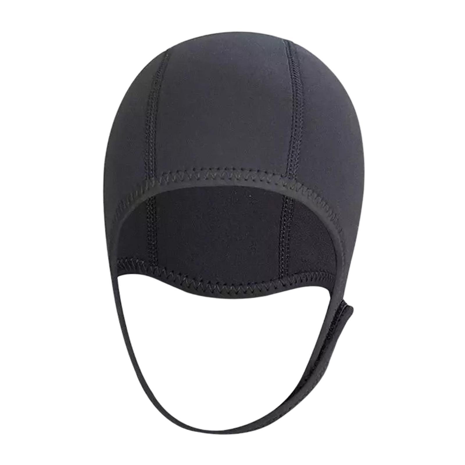 3mm Neoprene Scuba Diving Hat Thicken Winter Warm Adjustable Wetsuit Thermal Hood Dive Hood Swimming Hat for Underwater Canoeing Unisex