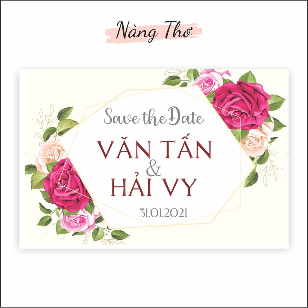 Tấm Form ngang để cổng hoặc treo trang trí tiệc cưới_in nội dung theo yêu cầu của khách