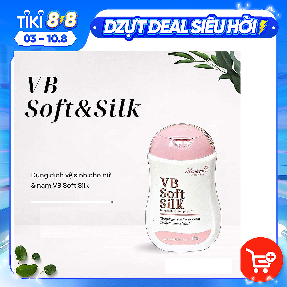 Dung dịch vệ sinh Phụ Nữ Hanayuki màu hồng VB Soft Silk - ddvs Hana phiên bản mới