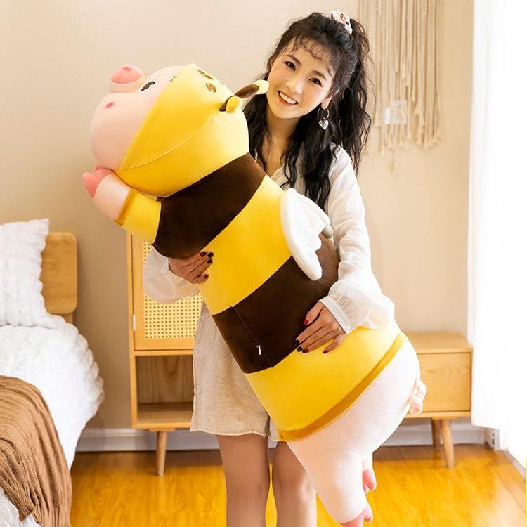 Gấu Bông Thú Nhồi Bông heo lợn Cosplay Ong Vàng Khổng Lồ Siêu Cute mềm mịn_Gấu Bông Mishu_GB99