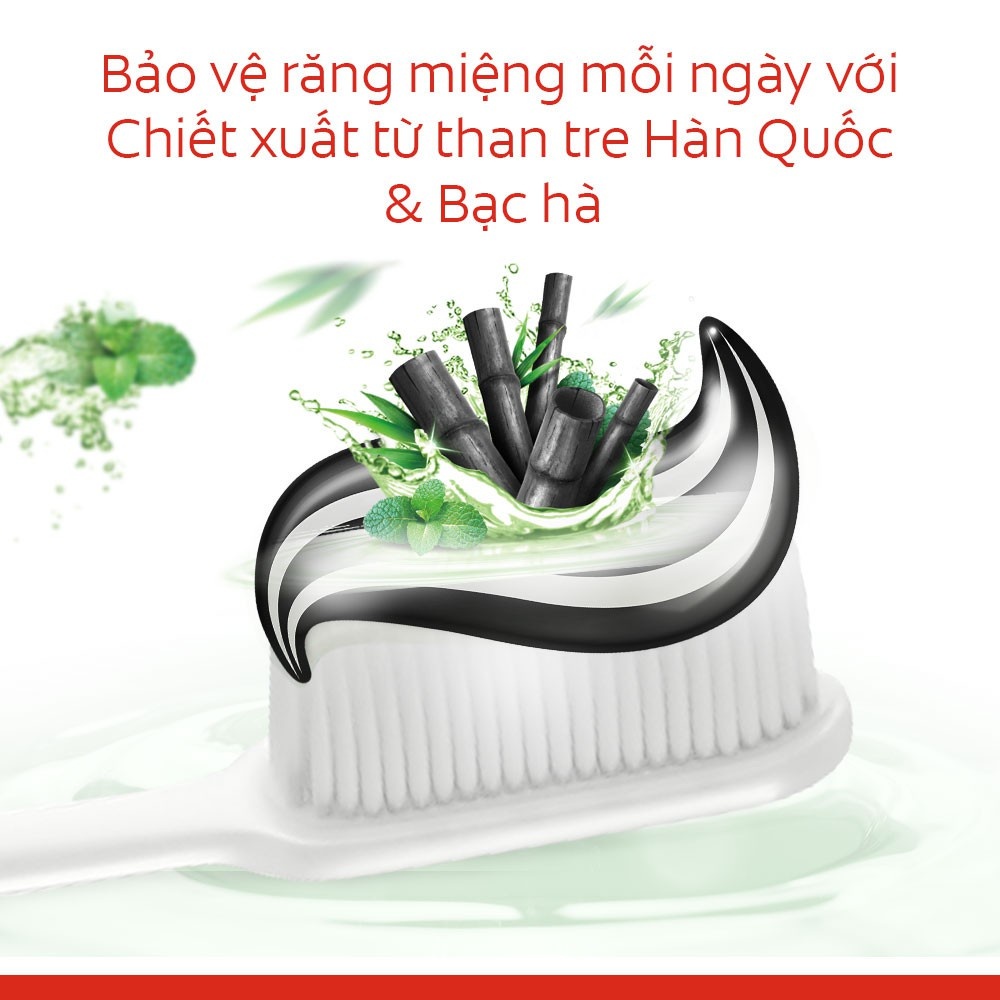 Bộ 4 Kem đánh răng Colgate thiên nhiên Than tre Hàn Quốc khử mùi diệt khuẩn 180g