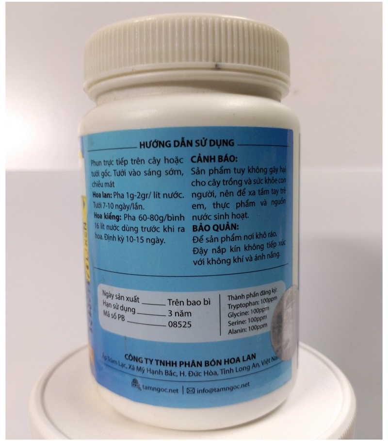 Phân bón sinh học  SIAMB14 SUPER KALI 13-0-46, giúp cây phát triển nhánh hoa dài, thân cao, hoa to màu sắc rự rỡ 100gr.