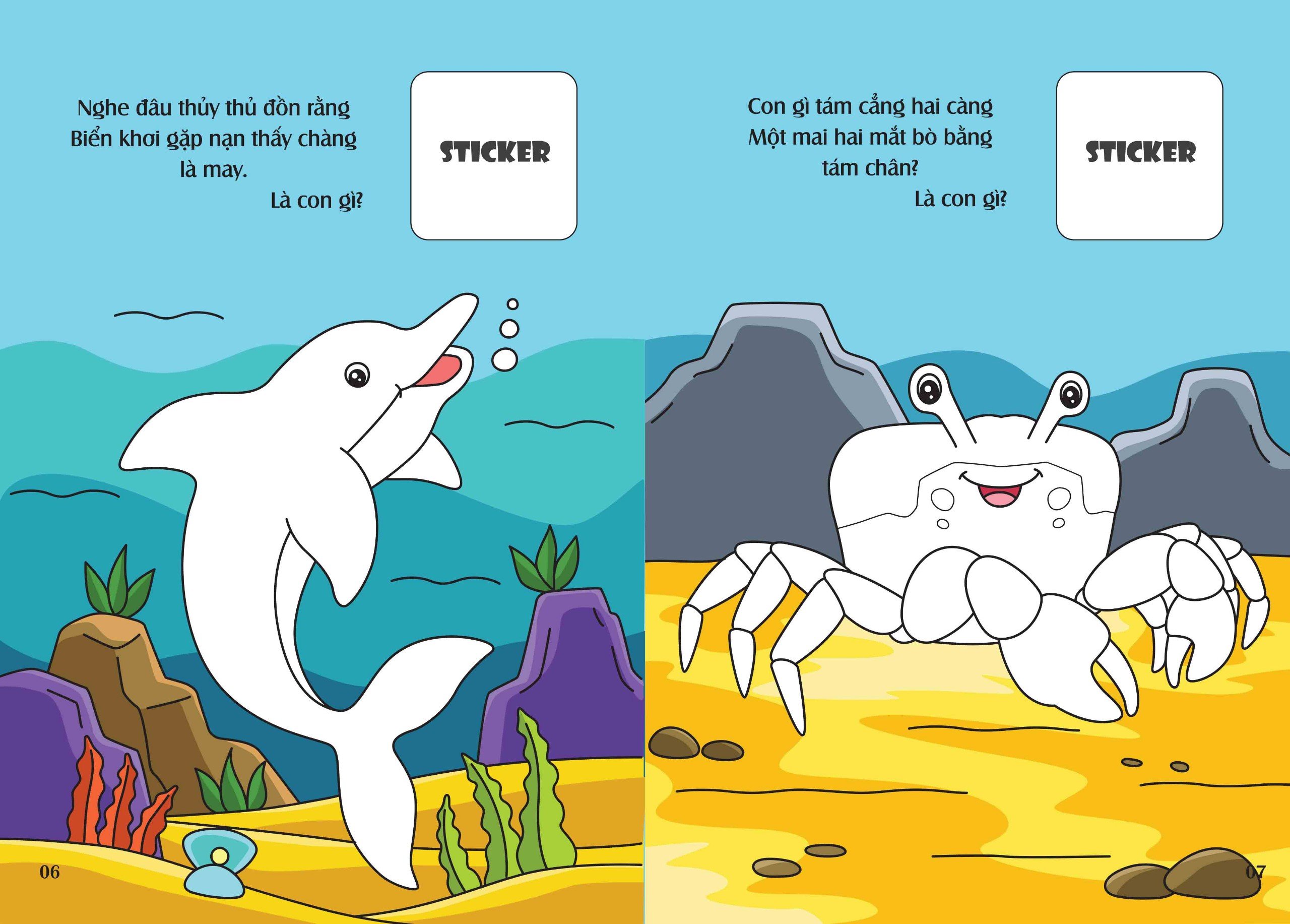Hình ảnh Bé tô màu: Khám phá đại dương bí hiểm (20+ hình dán sticker)