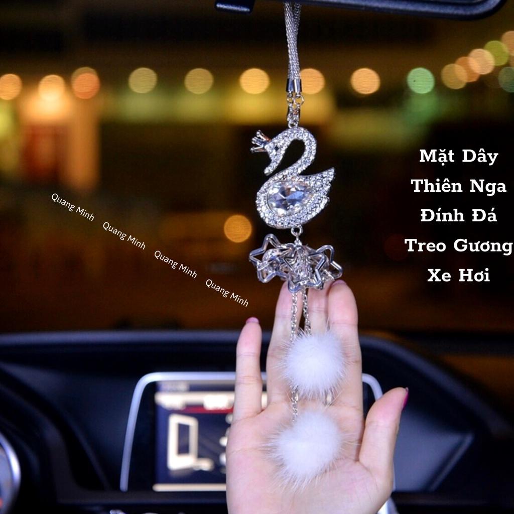 ️ Trang Trí Xe Hơi Hình Thiên Nga ️ Đính Đá Pha Lê Sang Trọng