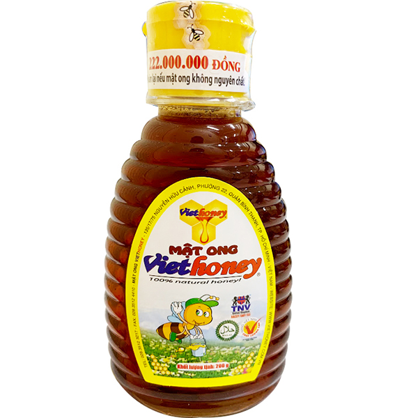 Mật ong Viethoney hũ pet 200g - Mẫu mới