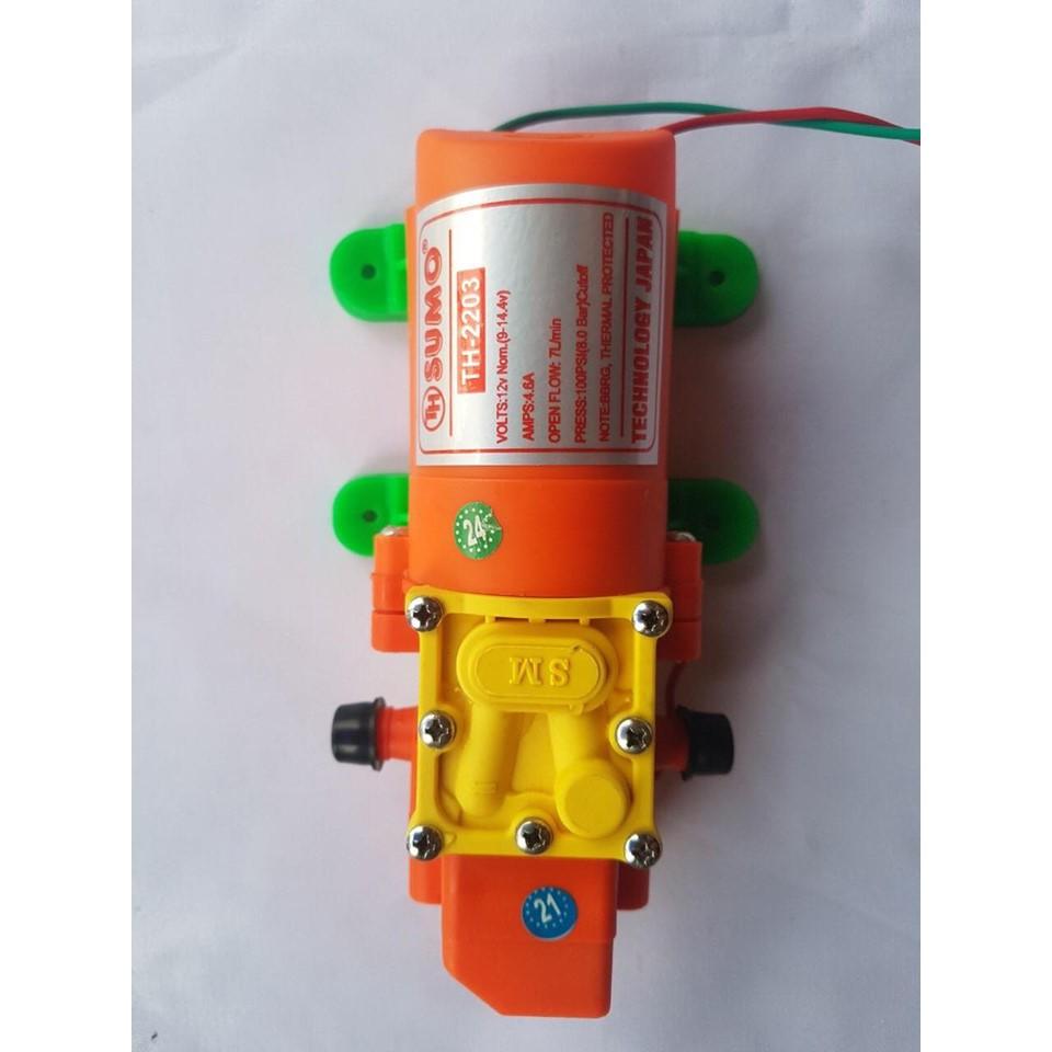 Bơm tăng áp mini 12V cam bơm tăng áp lực nước sử dụng phun sương, tưới cây... Lưu lượng nước 6l/phút tự động hút và