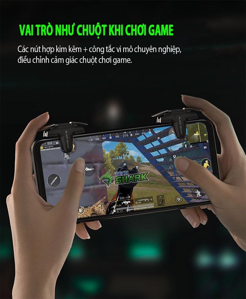 Nút trigger vật lý gaming Black Shark hai khối