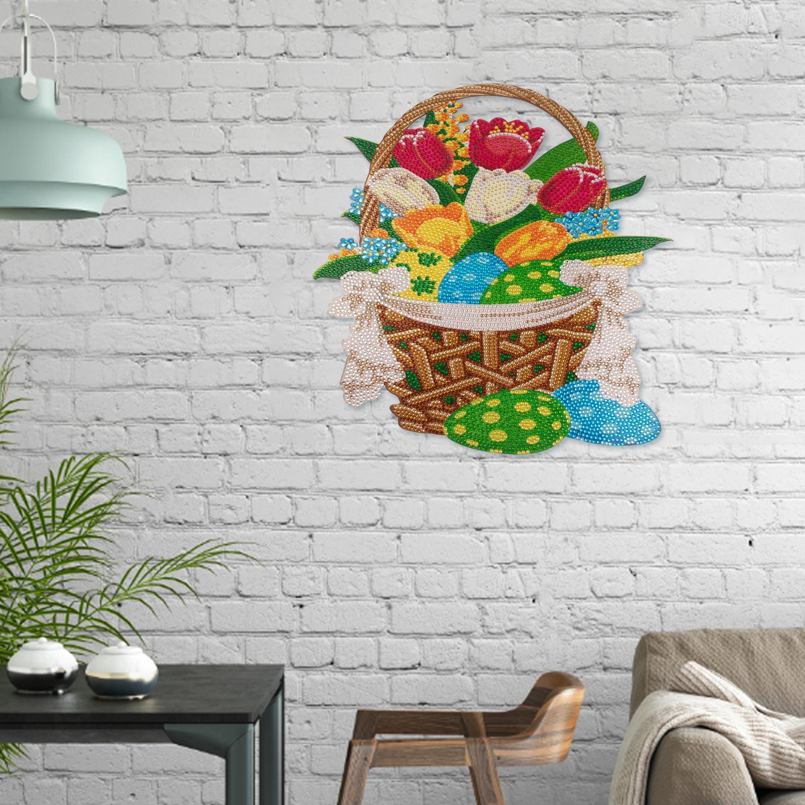 5D Wreath Ornament Diamond Drawing Flower Decor