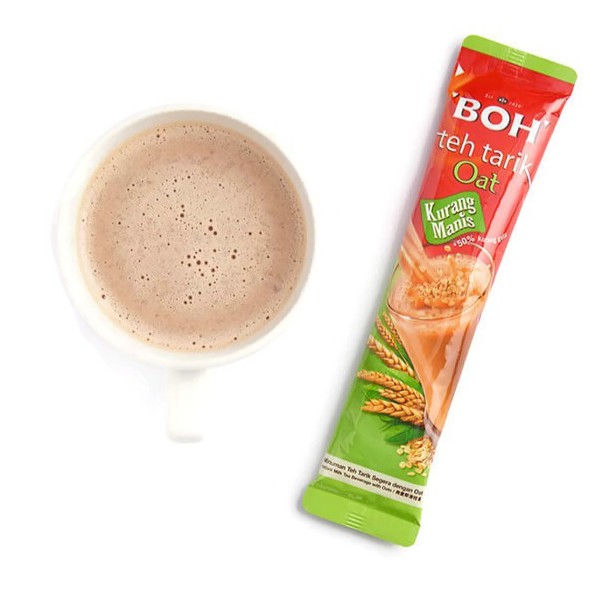 BỘT TRÀ SỮA VỊ YẾN MẠCH TÍ NGỌT HIỆU BOH - BOH TEH TARIK OAT LESS SWEET (12's)