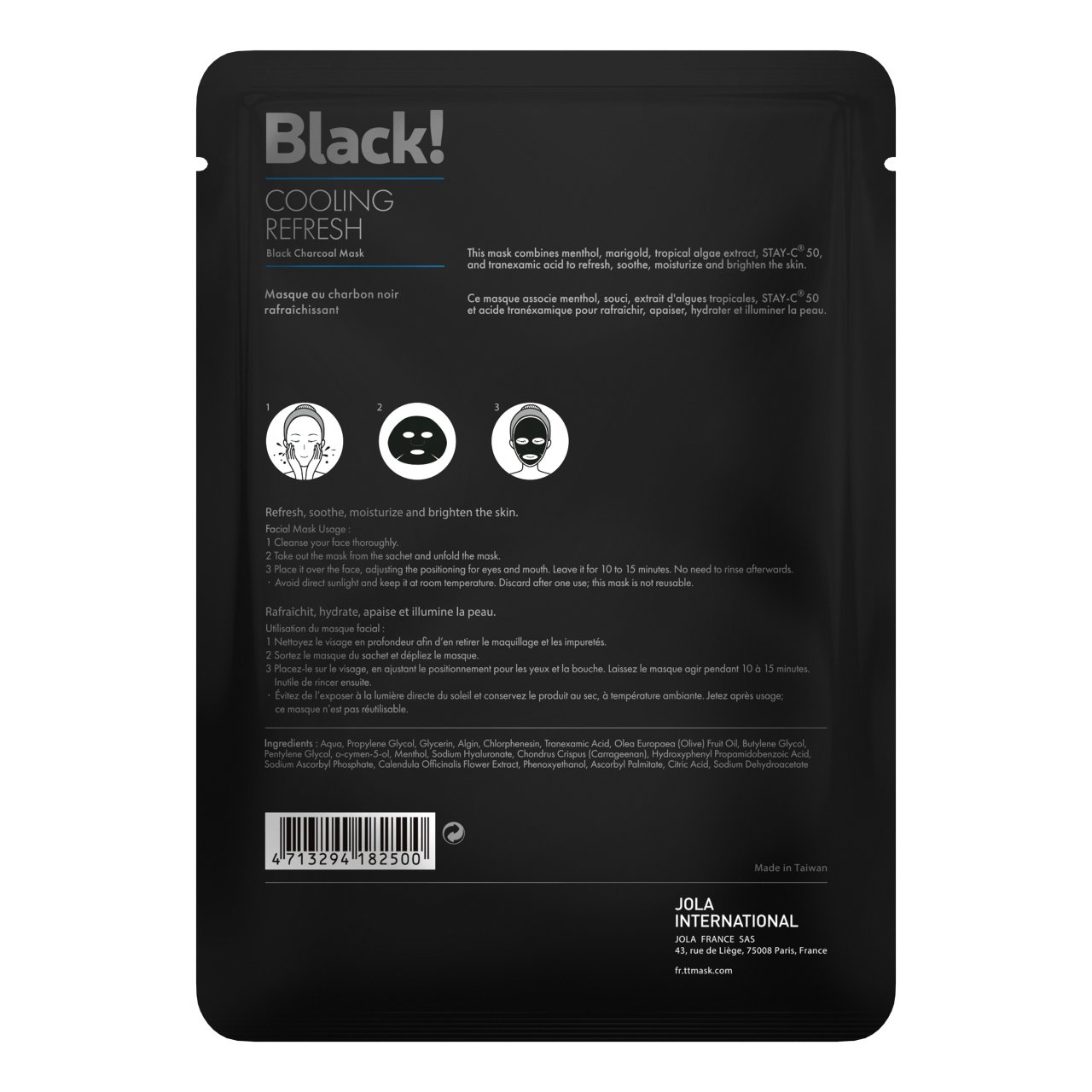 Mặt Nạ Than Hoạt Tính Làm Mát Và Sáng Da Timeless Truth Mask - Black Cooling