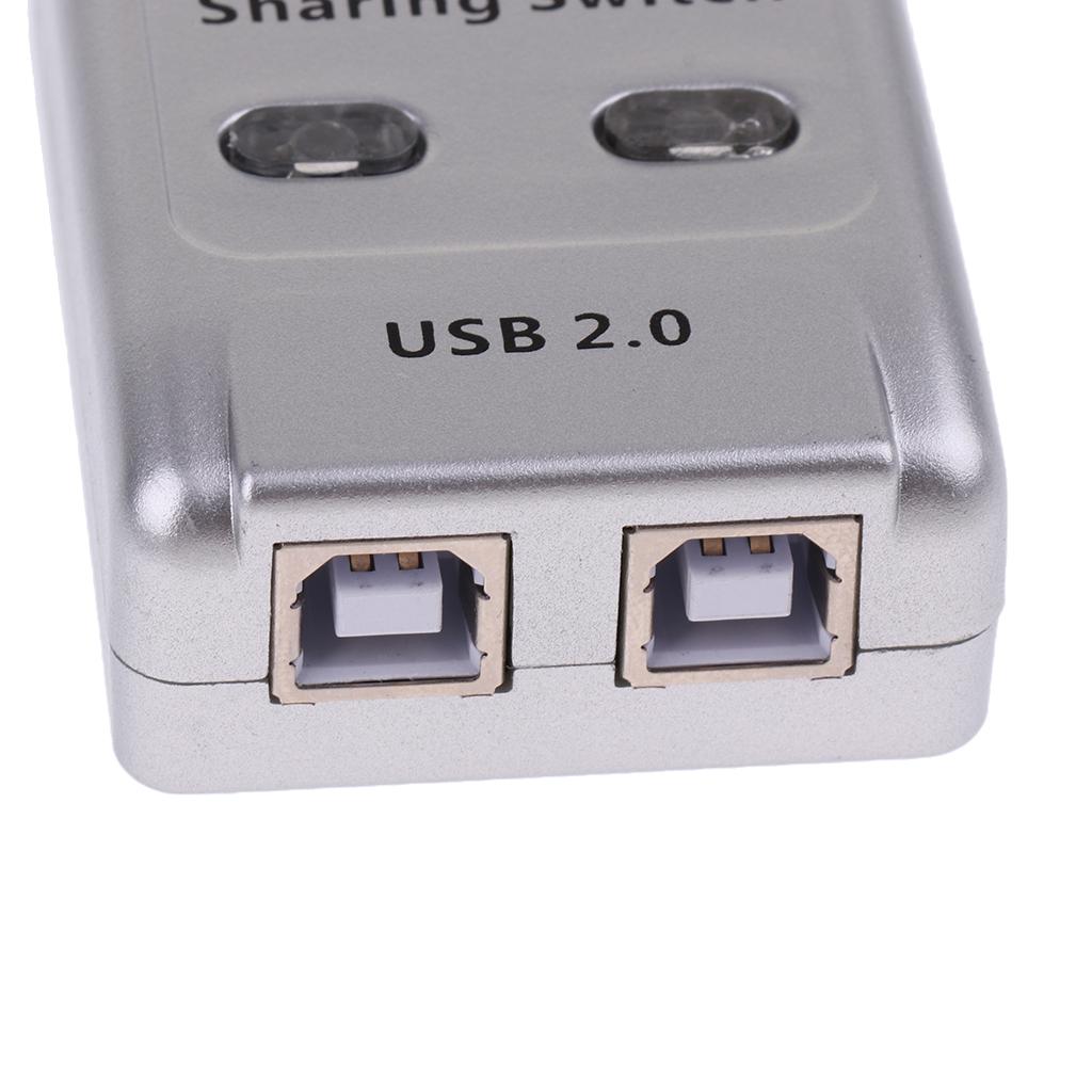 2 Ports USB 2.0 Auto Sharing Switch HUB Selector for Printer/HDD/Flash Drive