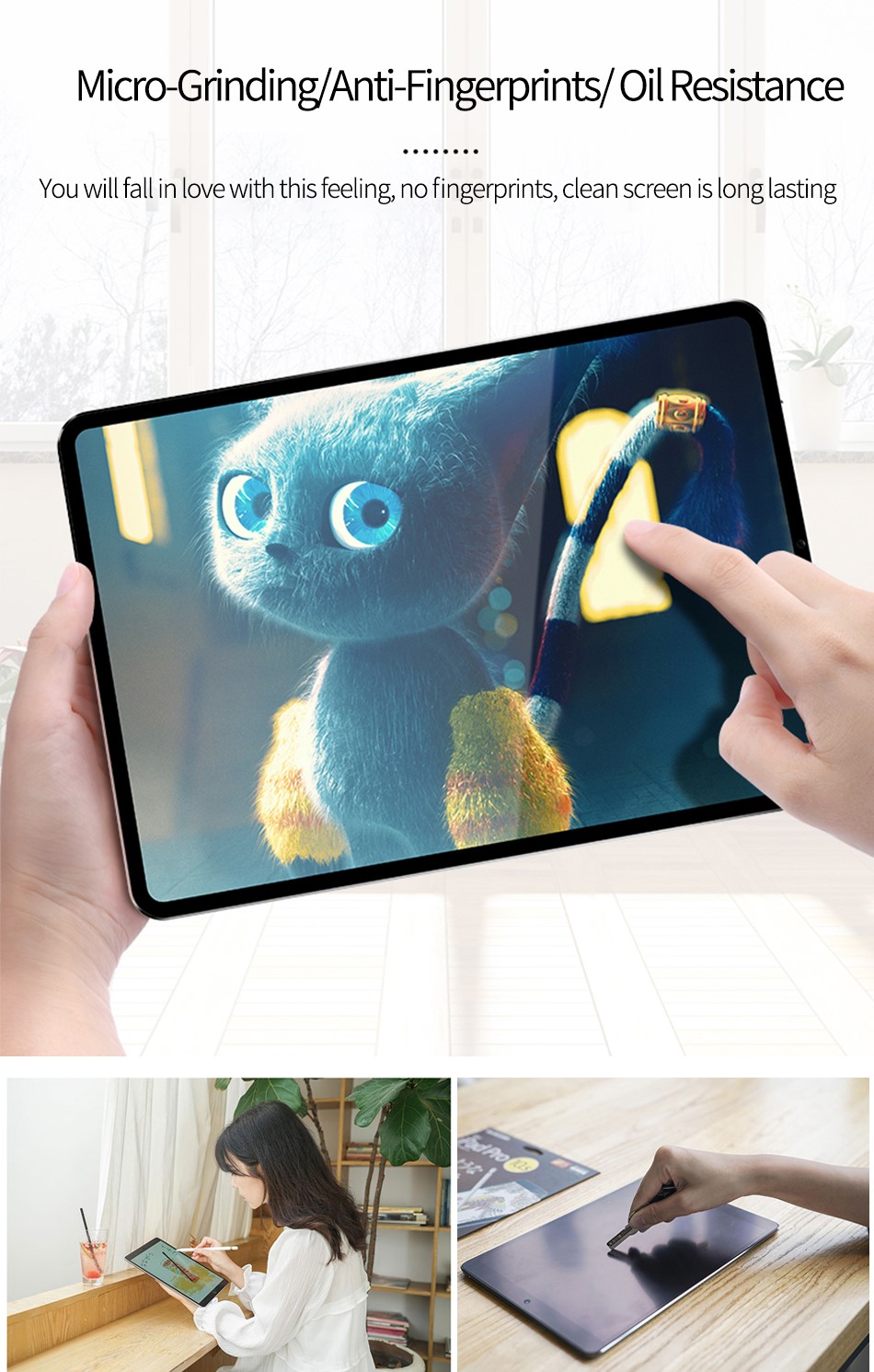 Dán Màn Hình Ipad Wiwu iPaper Like Protect Film Chống Vân Tay, Ánh Sáng Xanh - Hàng Chính Hãng