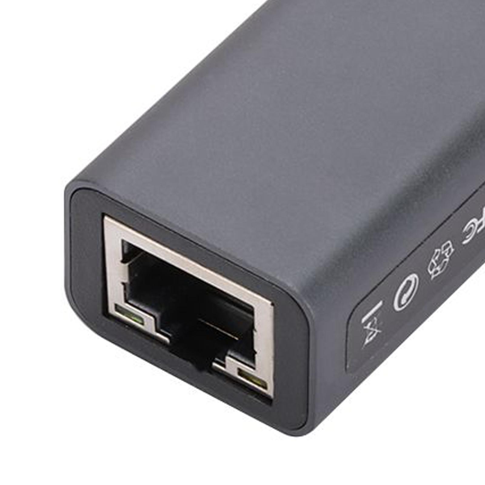 USB C to Ethernet Adapter, 10/100/1000Mbps High Speed Network Card for Notebook PC