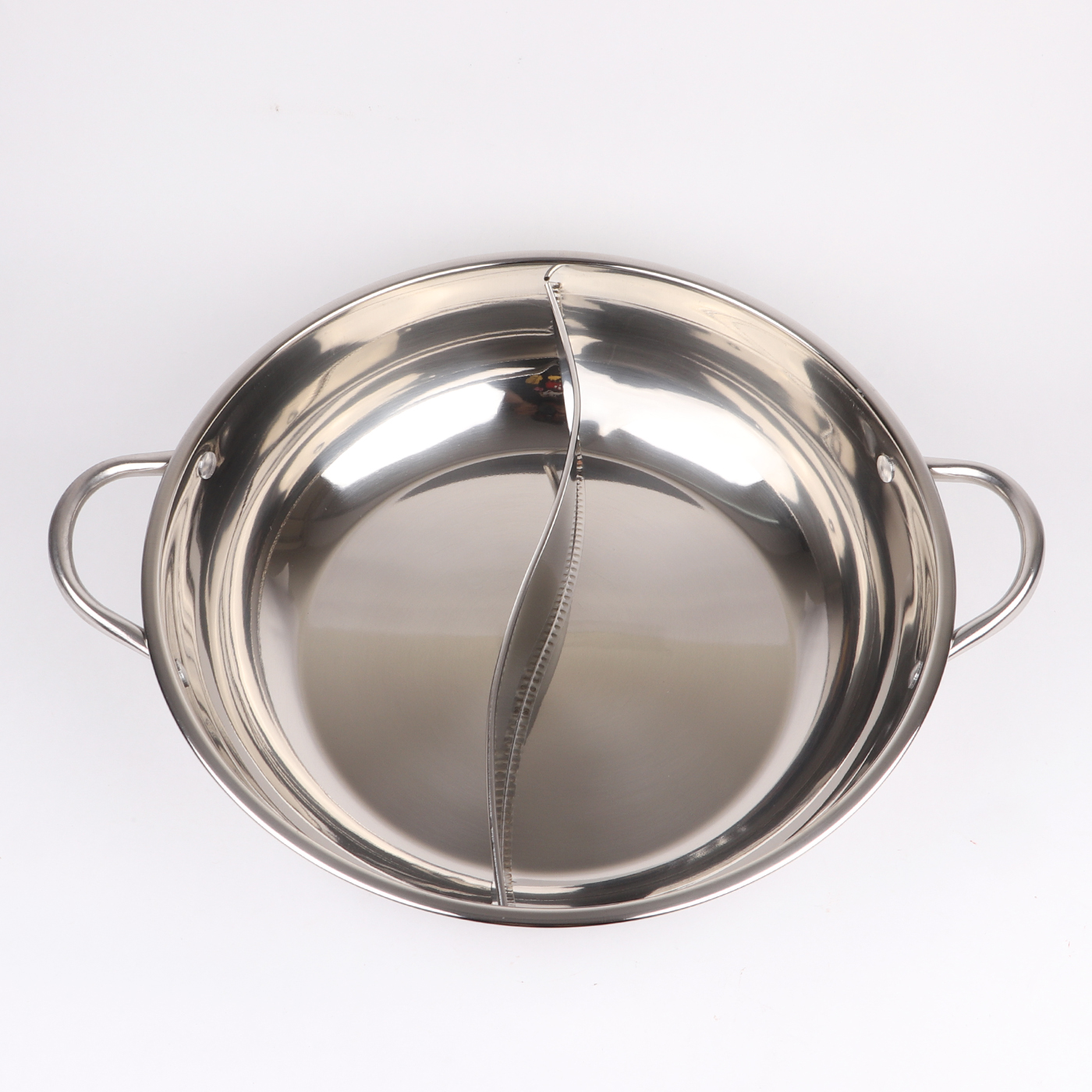Nồi lẩu 2 ngăn inox dày có nắp kính cao cấp  NL2N01 – Gia dụng bếp