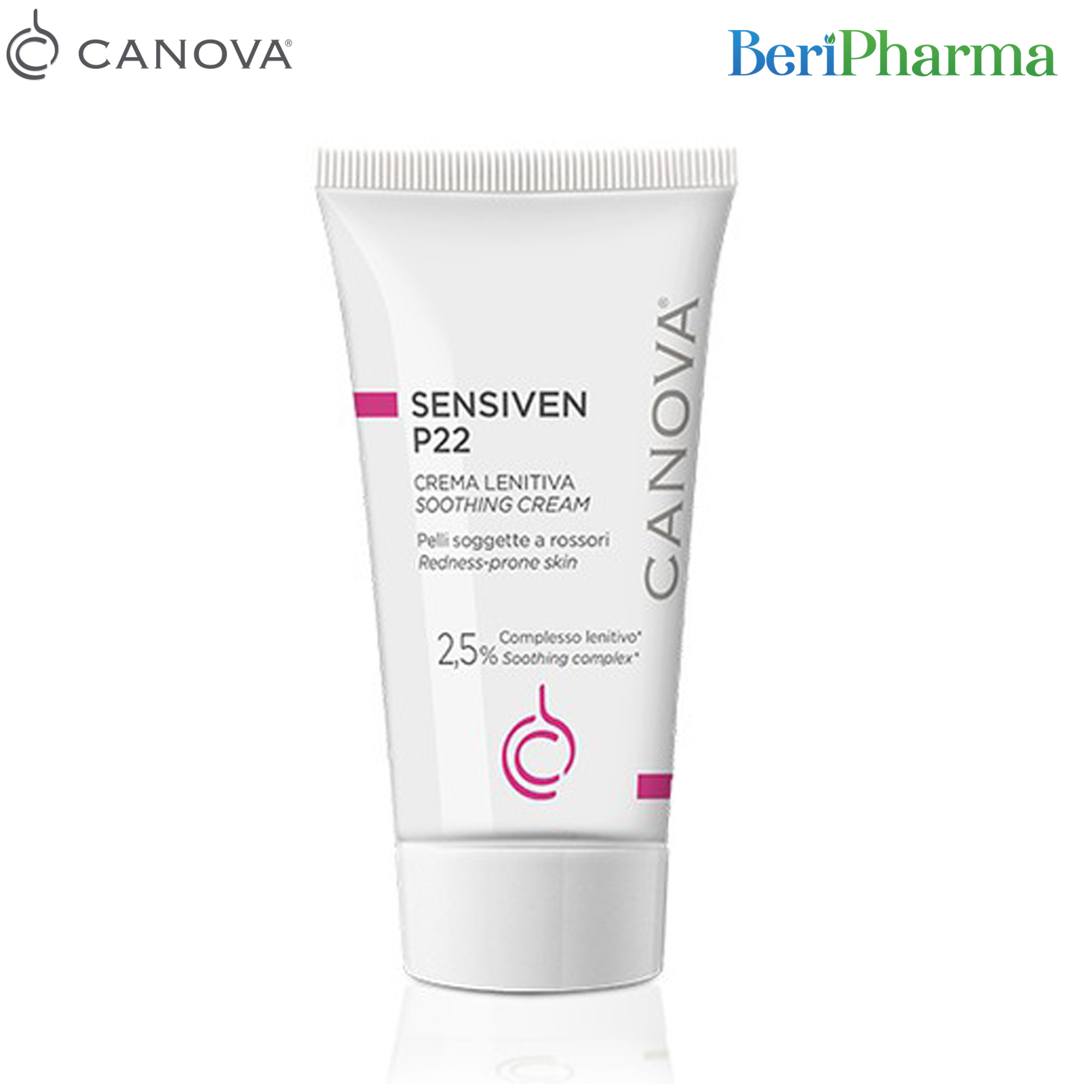 Canova Kem Làm Dịu Da, Dưỡng Ẩm Dành Cho Da Nhạy Cảm Sensiven P22 – Soothing Cream 50ml