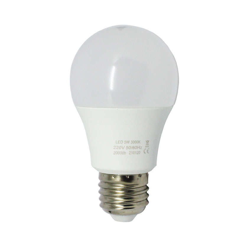 01 cái bóng đèn Led dạng bulb đuôi tròn E27, 5W, 220VAC - Kín nước - Ánh sáng Vàng