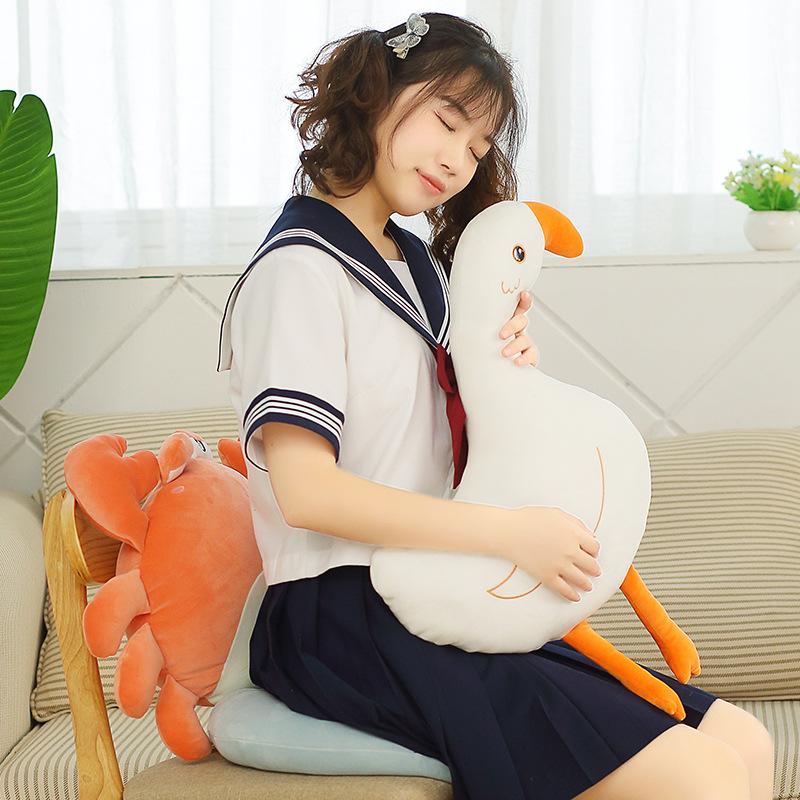 Dễ Thương Mềm Mại Cua Sư Tử Cá Voi Ngỗng Gối Nhồi Bông Sang Trọng Đồ Chơi Ngủ Trưa Văn Phòng, Gối Thoải Mái Đệm Trang Trí Tặng Búp Bê Dành Cho trẻ Em