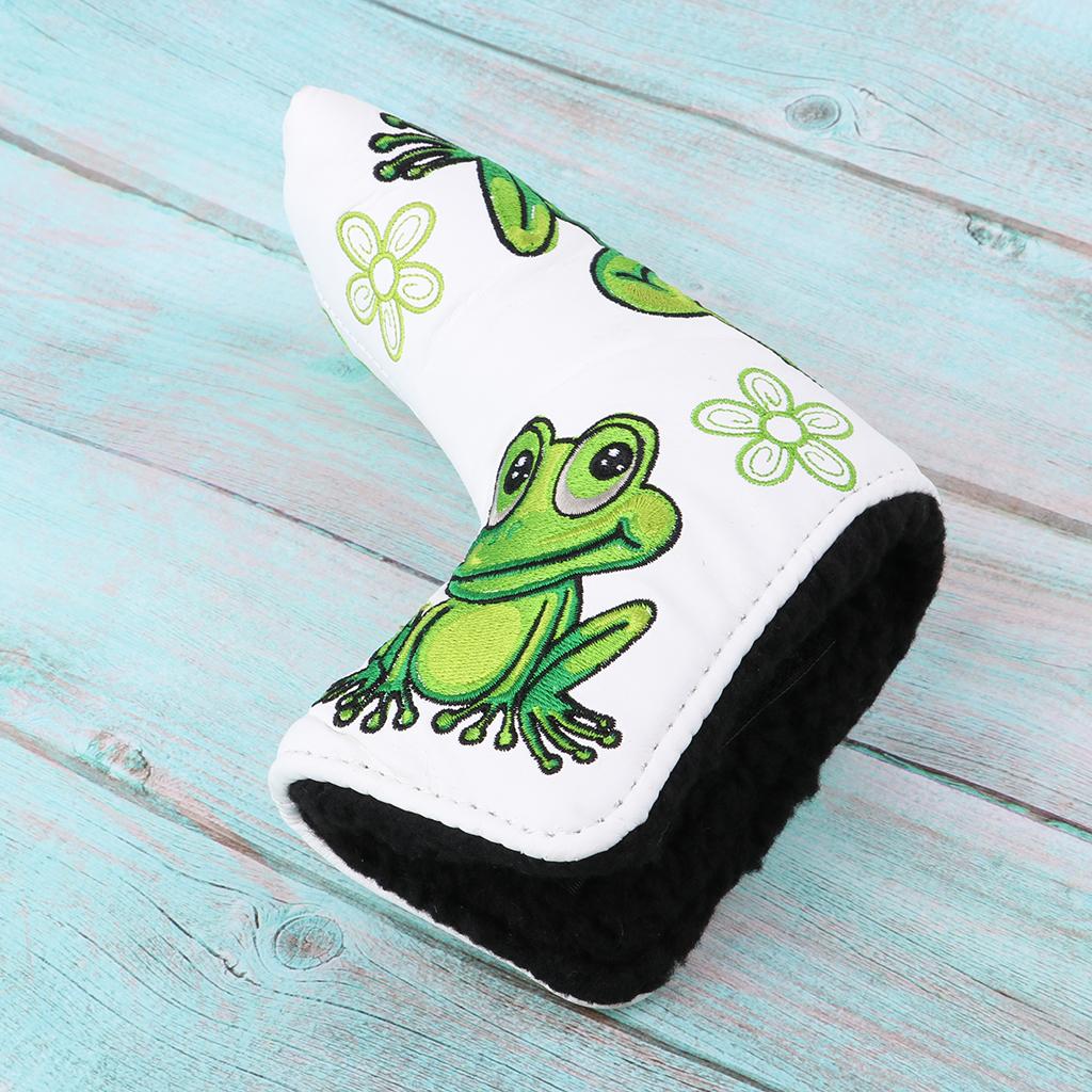 Golf Putter Cover Frog Pattern  Center Putter PU Head Protector