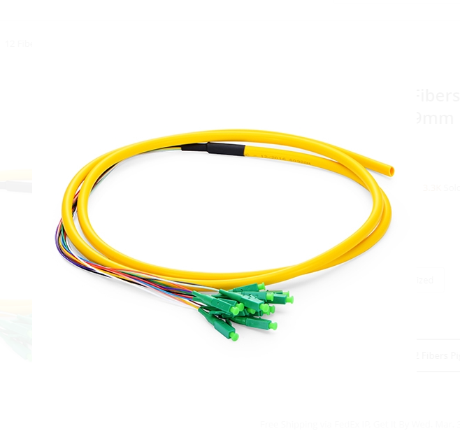 Dây nhảy quang LC APC 12 Fibers OS2 Single Mode Bunch PVC sample - Xmethod Network - Hàng chính hãng