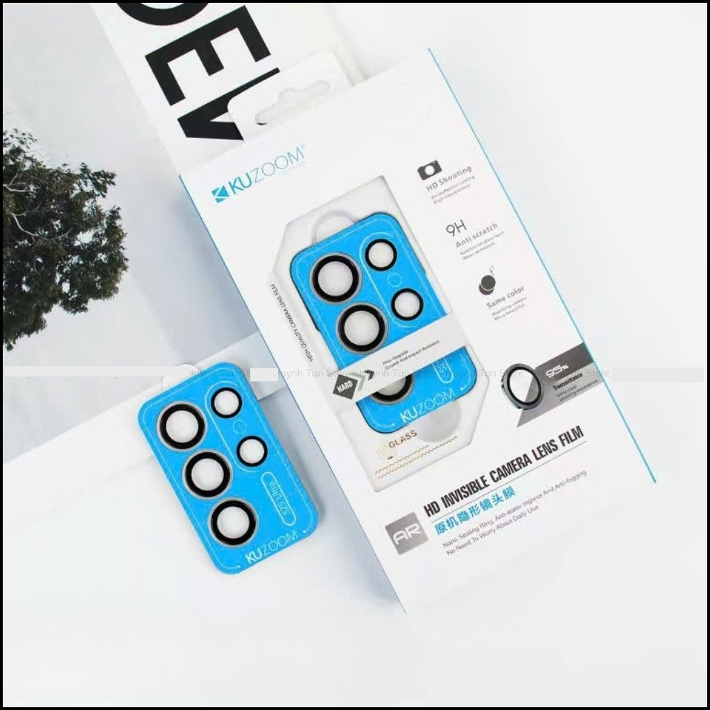 Cường lực camera Kuzoom SS S25 Ultra - S24 Ultra trong suốt chống vỡ, chống xướt, akz(hàng chính hãng)