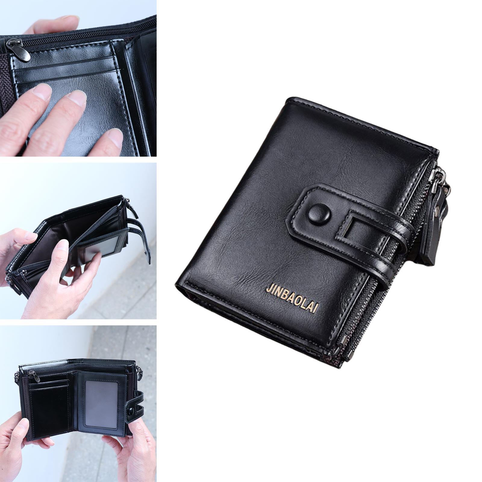 Unisex Small Wallet Purse Bifold Leather Short  Holder Clutch