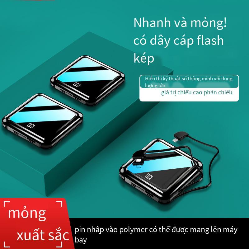 Phong cách mới nhất với dòng riêng, kho báu sạc một lần kéo ba gương mini 10000 mAh tùy chỉnh nguồn điện di động mỏng và nhẹ