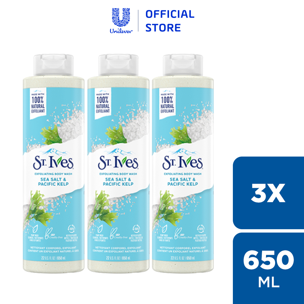 Combo 3 chai sữa tắm St.Ives Muối biển 650ml