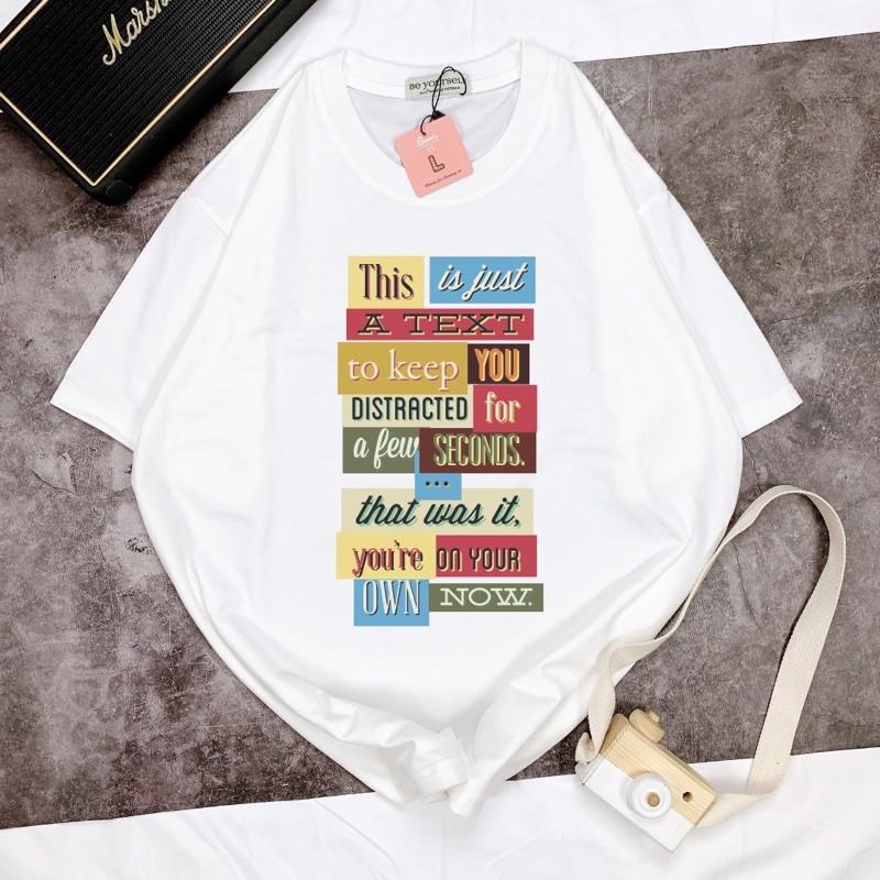 Áo Thun Tay Ngắn UNISEX TEXT Chữ - Hình chụp thật