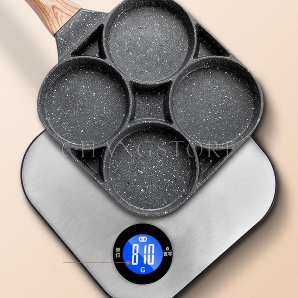 Chảo đá 4 ngăn chống dính làm bánh xèo đổ chả trứng sử dụng trên mọi loại bếp