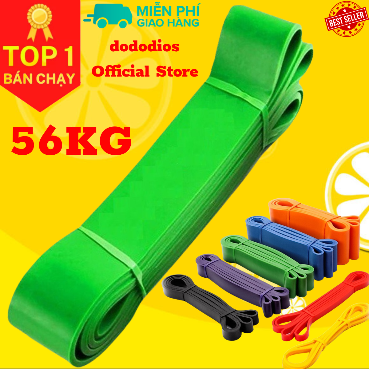 Dây Kháng Lực - dây trợ lực tập gym Powerband Tập Toàn Thân Chính hãng dododios Cực bền