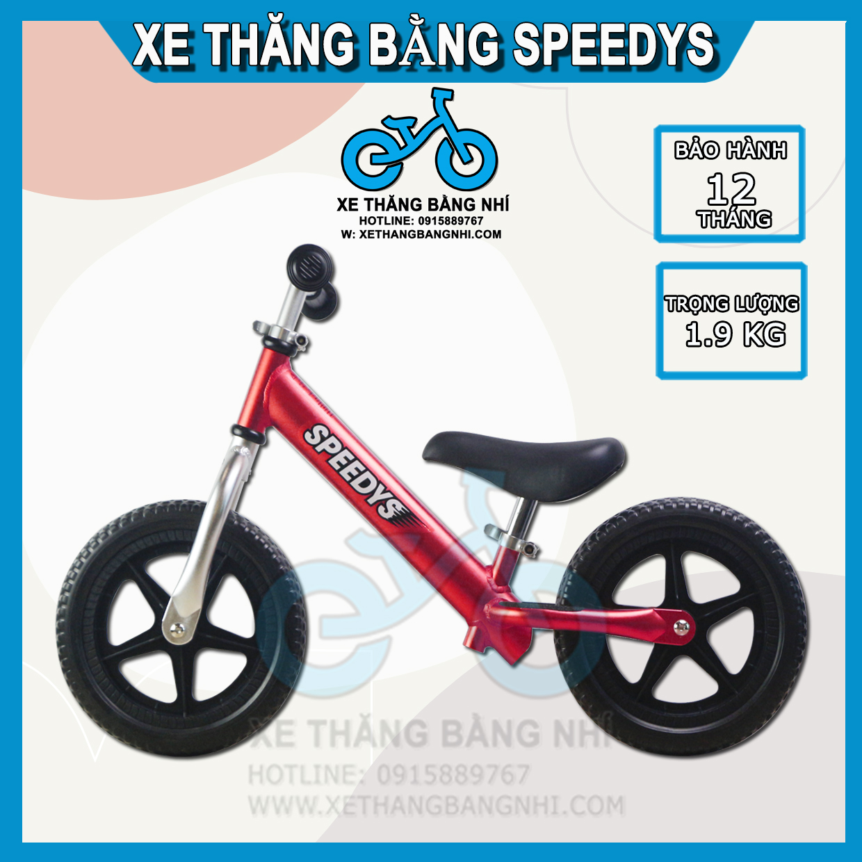 Xe thăng bằng SPEEDYS ĐỎ khung nhôm cao cấp