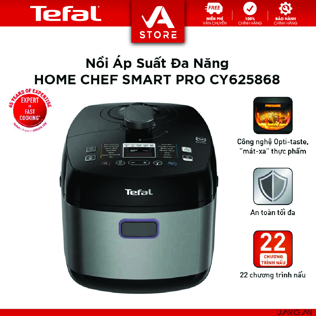 Hình ảnh Nồi áp suất điện đa năng 5L Tefal Smart Pro CY625868 - Hàng Chính Hãng