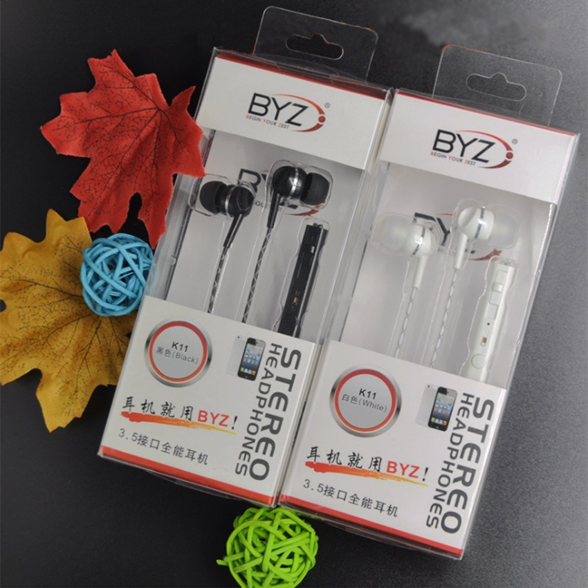 Tai nghe nhét tai In-Ear &amp; Earbud BYZ K11 kiểu dáng thể thao, thời trang mới - Hàng Chính Hãng