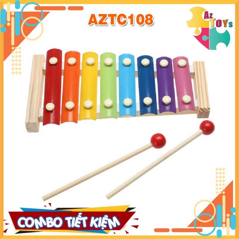 Combo 4 Món Đồ Chơi Gỗ Giúp Phát Triển Trí Tuệ Sớm Cho Bé - AZTC108