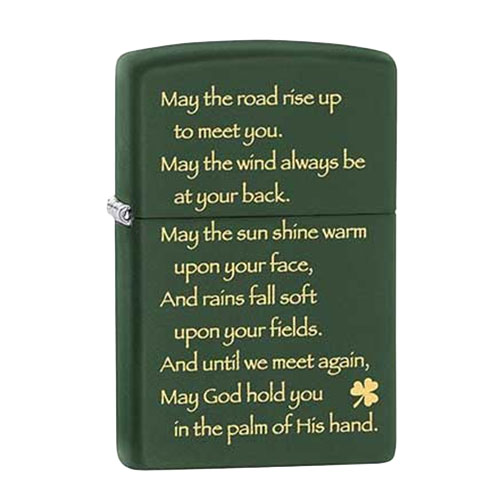 Bật Lửa Zippo 28479 Irish Blessing Green Matte