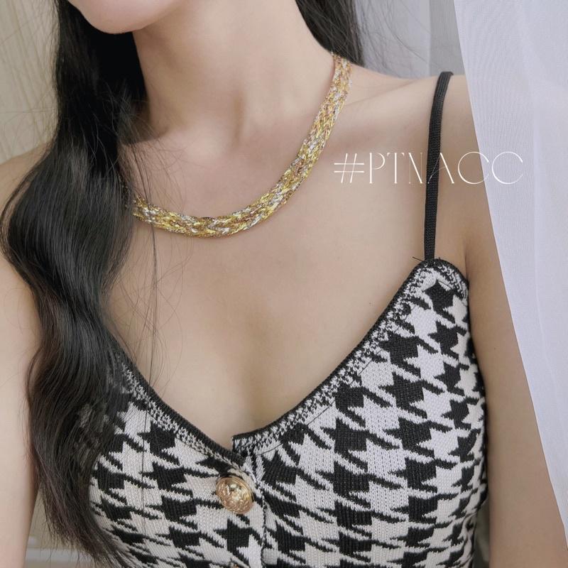 ᴾᵀᴺᵃᶜᶜ Dây chuyền bính ép Italy xi bạch kim cao cấp