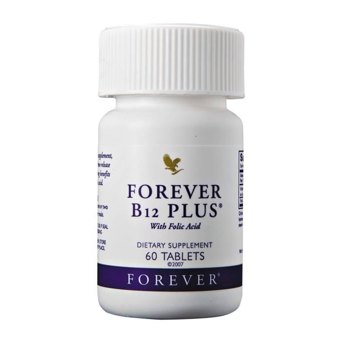 Thực phẩm chức năng bổ sung B12 và Acid Folic  cho cơ thể Forever B12 Plus (60 Viên)